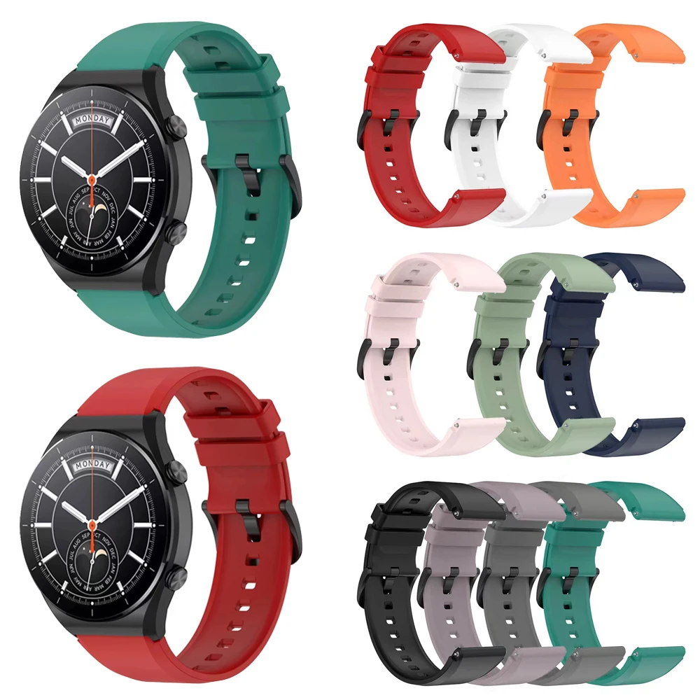 

Original Watch Band For Xiaomi Watch S1 Smart Watch Sport 22mm Silicone Strap For Amazfit GTR 3 Pro/Mi Watch Color Bracelet