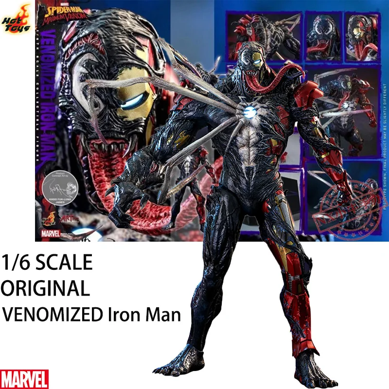 

Оригинальные модели Hottoys, масштаб 1/6, AC04, 35 см, Marvel, Человек-паук, веномизированный Железный человек, ПВХ аниме, фигурки, коллекционные модели, ...