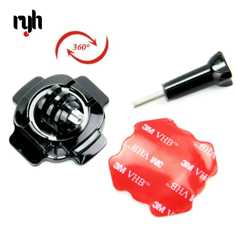 360 поворотное клейкое основание для крепления на мотоциклетный шлем GoPro 9 8 7 6 5 Session