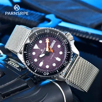 parnsrpe sk007 series mens watch nh36amovement super bright luminous texture dial day calendar diver automatic mechanical watch