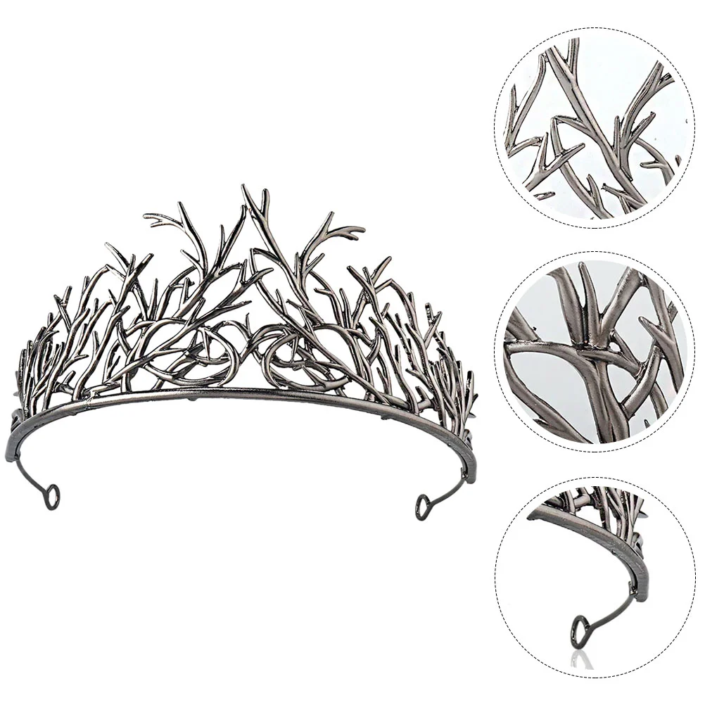 

Dresses A Wedding Crown Leaves Bridal Hair Accessories Party Bride Headdress Girl 14x14cm Crowns Black Alloy Miss