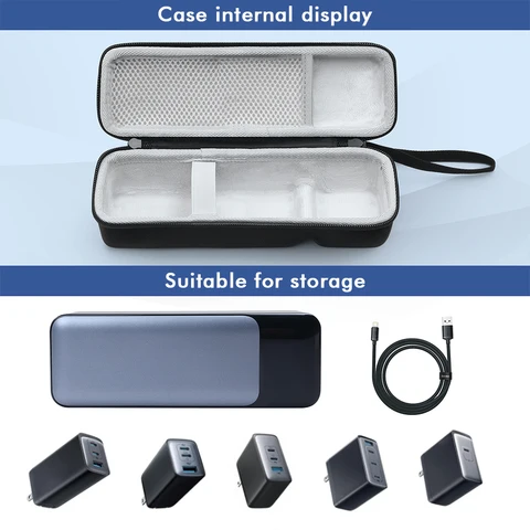 Портативное зарядное устройство 27650 Вт, жесткий противоударный чехол из ЭВА с ручным ремешком и карабином