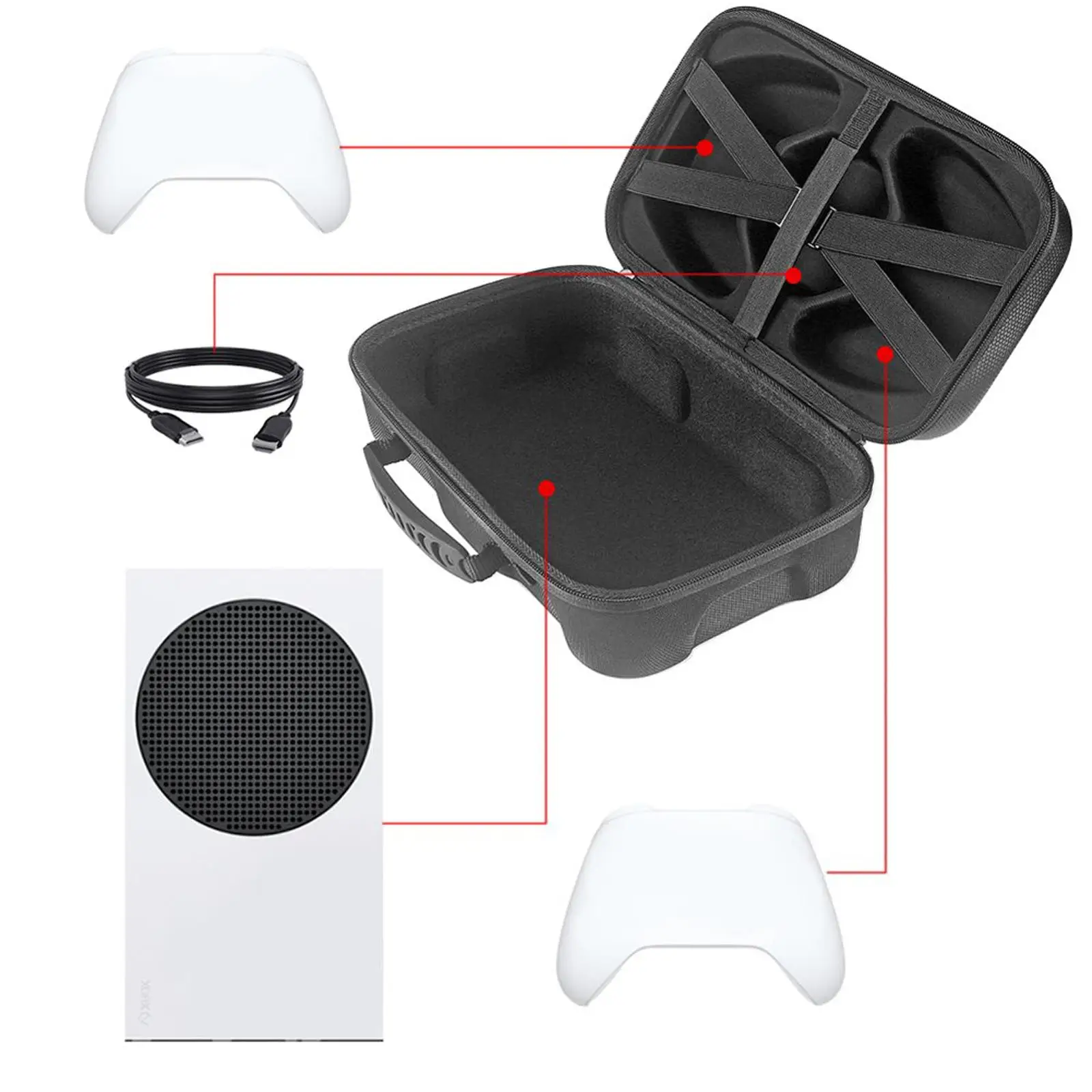 

Дорожная сумка для игровой консоли, чехол для переноски, Карманный чехол для хранения серии S для хранения и других аксессуаров