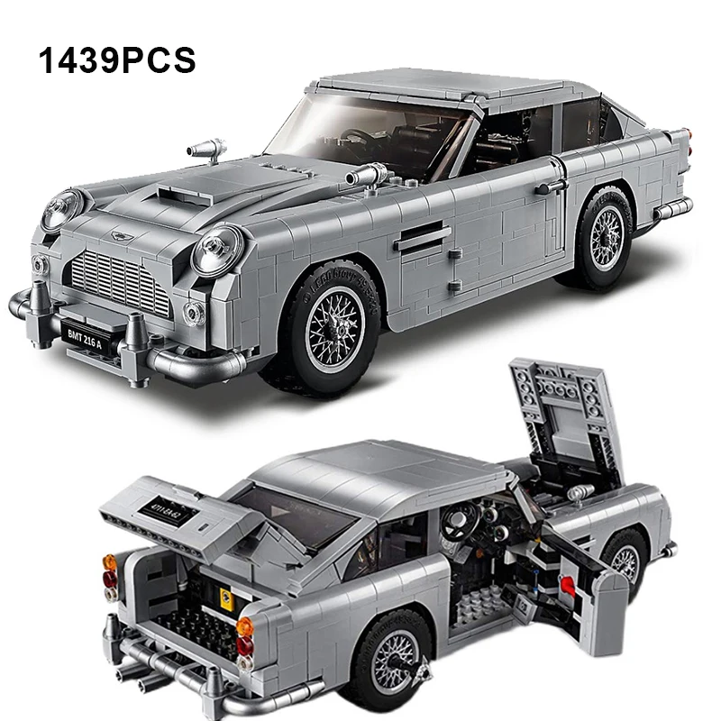 Technical 1439PCS James Bond DB5 007 Classic Car Model Building Block fit 10262 Assemble Bricks Toys Gifts For for Adult Boy