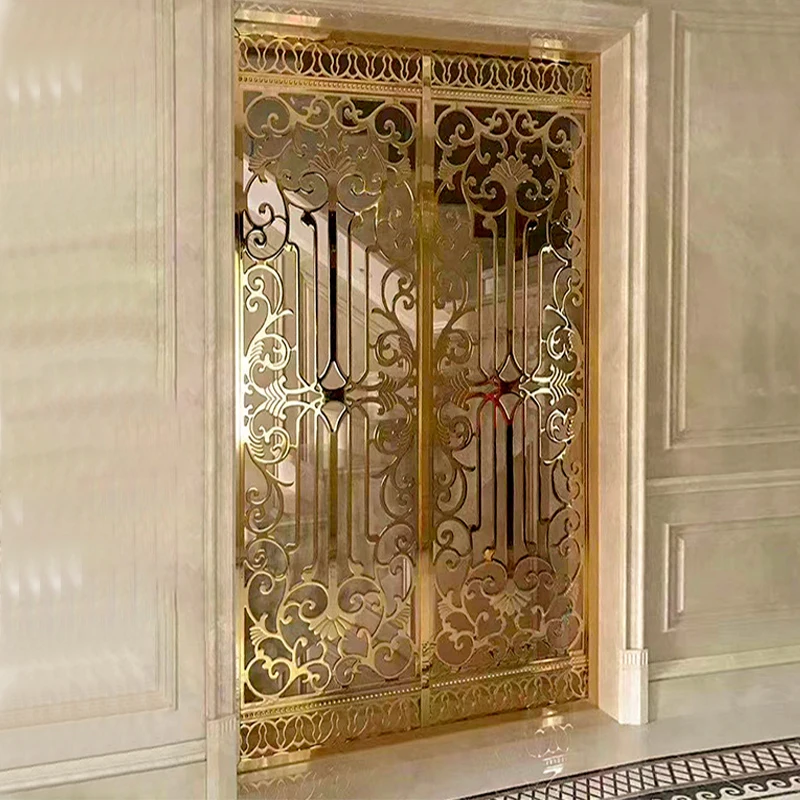 

Metal Wall Mural Screen Aluminum Copper Relief Hollow Lattice K Gold Titanium Grille TV Cabinet Decorative Painting