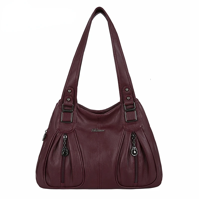

women's bag large capacity shoulder bags high quality PU leather shoulder bags ladies wild bags sac a main femme Hot sale large