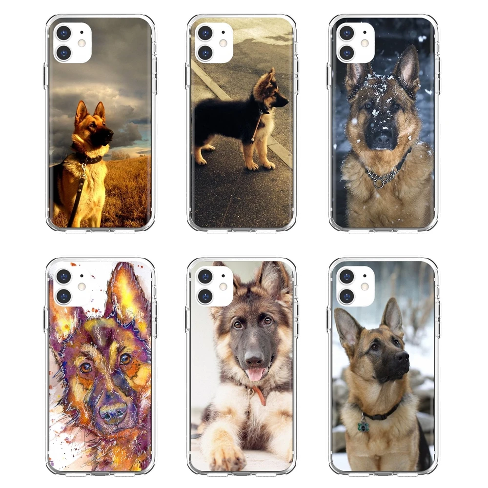 

Silicone Case Cover German-Shepherds-Dog-Puppy-Art For iPhone 10 11 12 13 Mini Pro 4S 5S SE 5C 6 6S 7 8 X XR XS Plus Max 2020