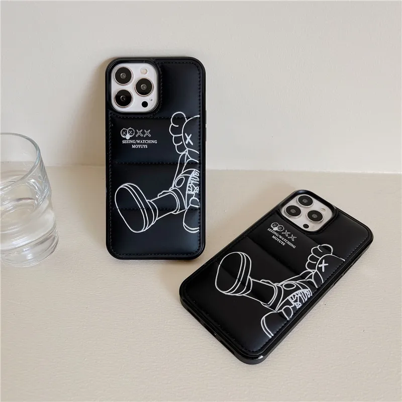 

Cartoon Tide Brand Doll Phone Anti Falling Protective Case for IPhone11 12 13 Pro Max Mini X XR 7 8 Plus SE Cover Transparent