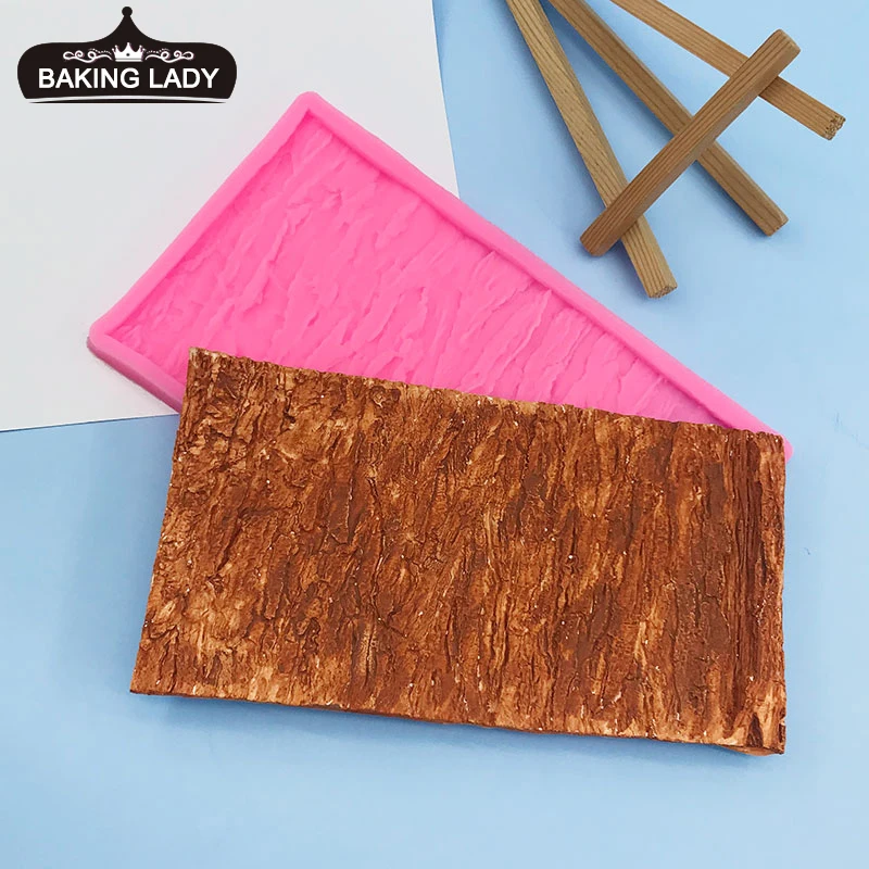 

Bark texture silicone mold cake edge fondant chocolate decoration tool wall mold DIY baking mold