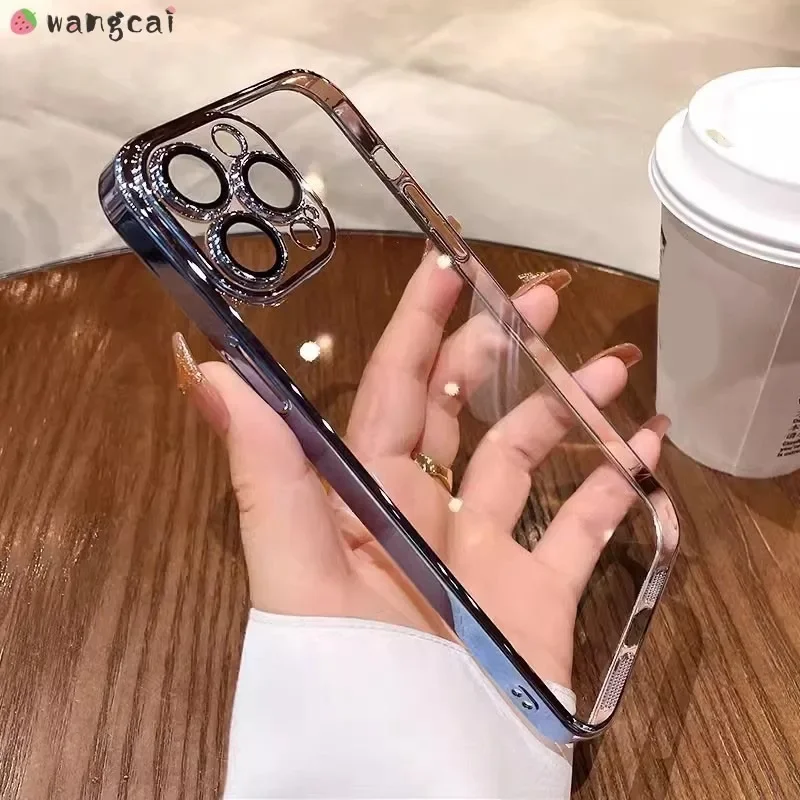 Блестящий простой блестящий чехол для Vivo V40 V30 V29 V27 Pro SE Lite V30e V29e Y200 GT Y200e Y200i Y200t Y100i