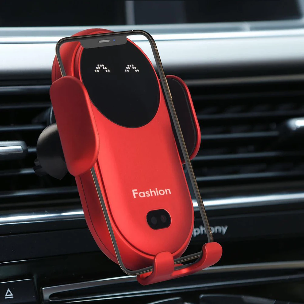 S11 10W QI Wireless Car Charger Intelligent Infrared Sensor Mobile Phone Holder Bracket for Air Vent Mount |