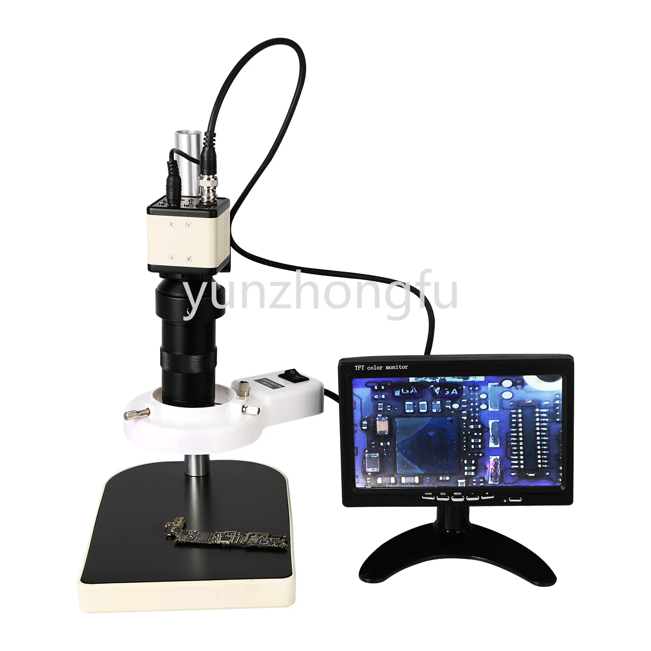 

708 Pocket Microscope With White Ring LED Light Mobile Phone Repair Monocular Digital Camera Microscope With Screen