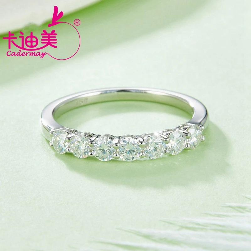 

CADERMAY 100% 925 Sterling Silver D VVS Moissanite Diamond Rings For Women Customized Fashion Jewelry