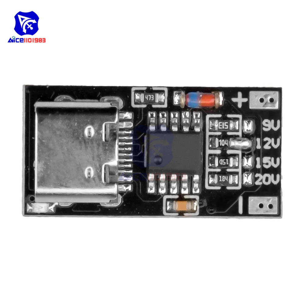 PD QC Быстрая зарядка триггер USB DC-DC UPS 9/12/20V Тип c модуль питания плата внешнего