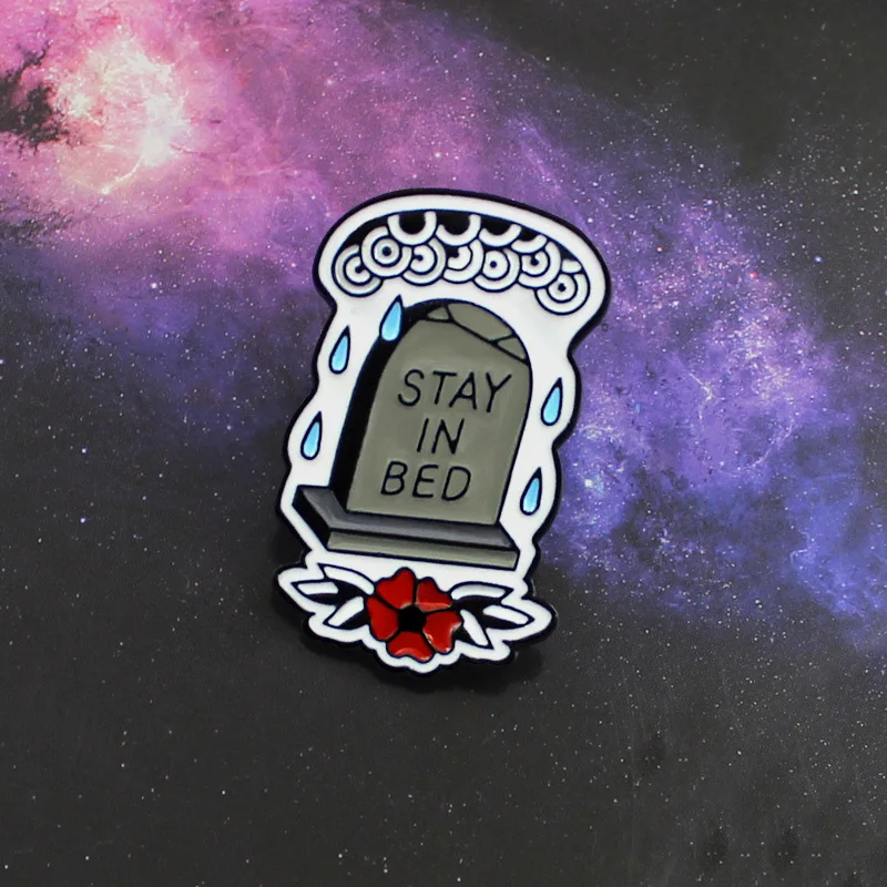 

SALeeee Fashion personality design scientific lapel brooch letter tombstone punk style trend brooch jewelry
