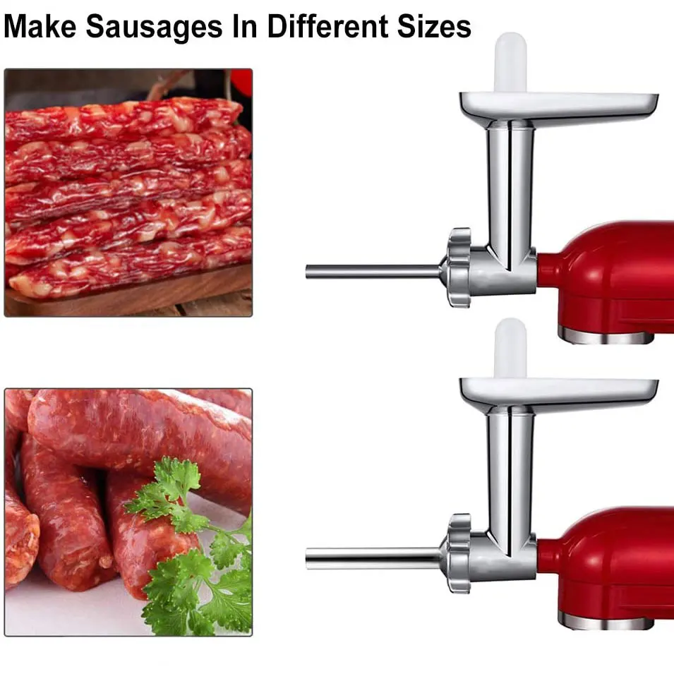 sausage stuffer maker funnels stainless steel sausage stuffing tool parts filling tube kitchen gadgets food meat grinder parts free global shipping