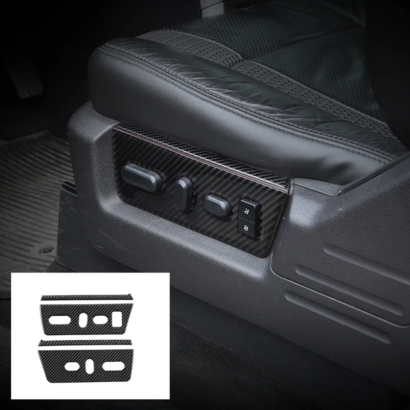 

Мягкие наклейки из углеродного волокна для регулировки панели сиденья для Ford F150 2009-2014