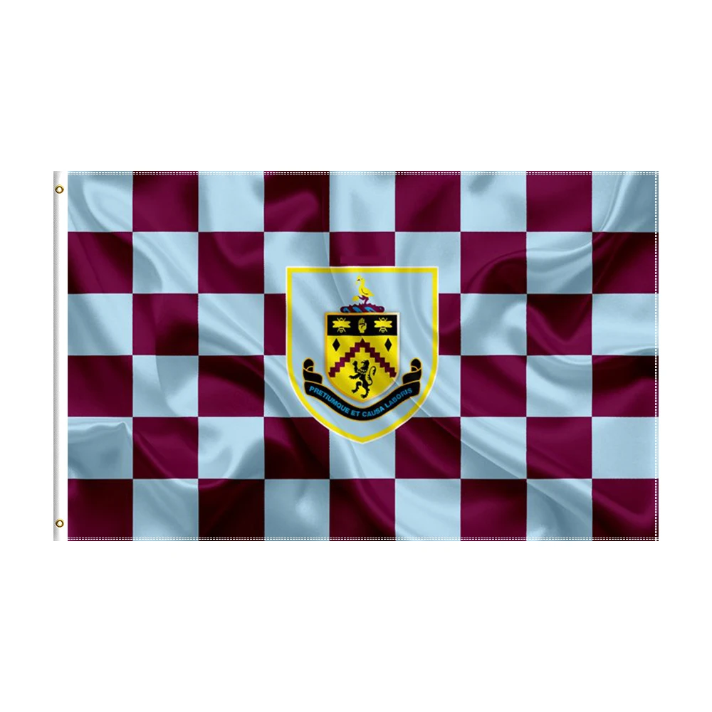 

3x5 Ft Burnley F.C. Flag Polyester Printed Football Team Banner For Decor