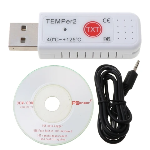 Датчик TEMPER2 для ПК, USB-термометр, гигрометр, регистратор данных температуры, регистратор