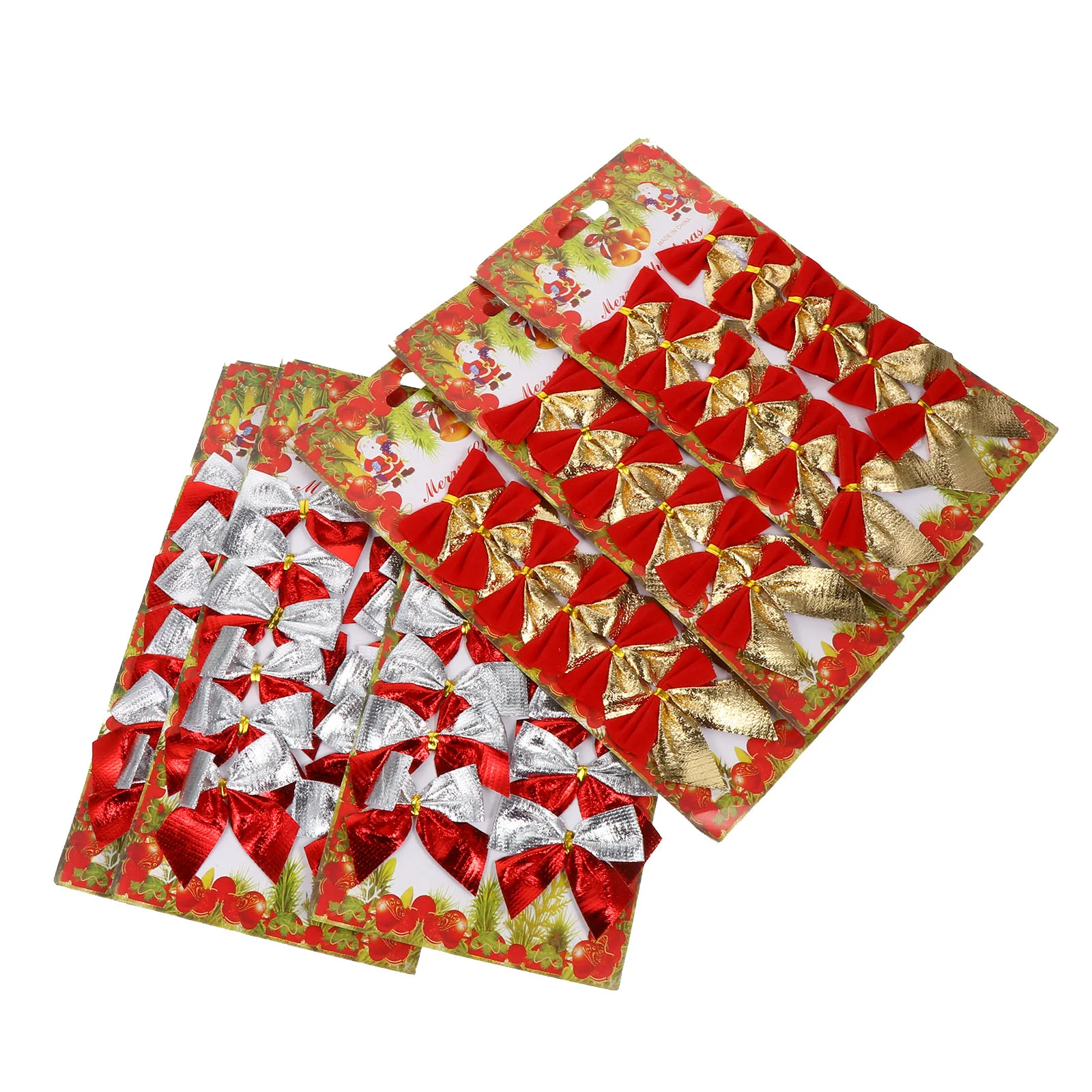 

Christmas Bow Ribbon Tree Bowsred Hanging Stuffer Stocking Filler Bag Decorative Decorations Wreath Gift Holiday Tie Ornaments