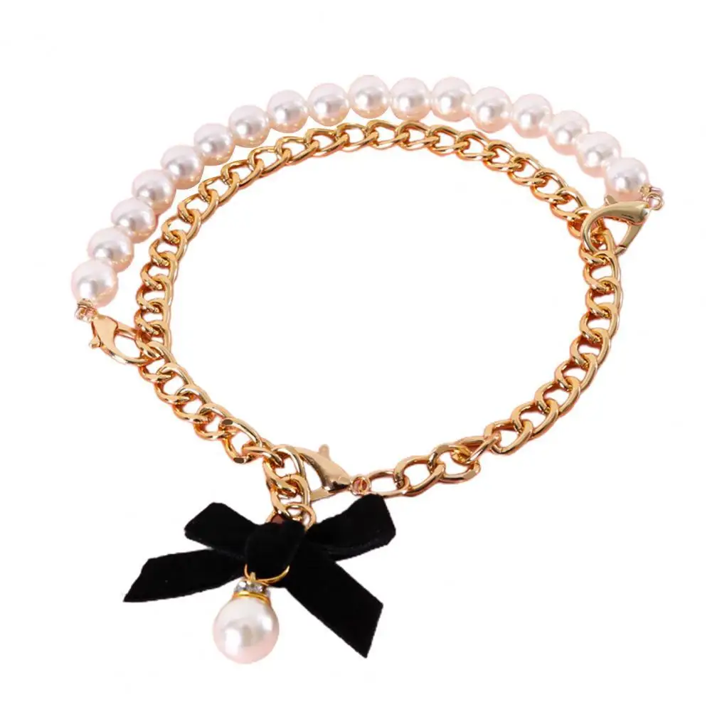 

Блестящее ожерелье средней длины с подвеской для праздника в виде собаки или кошки