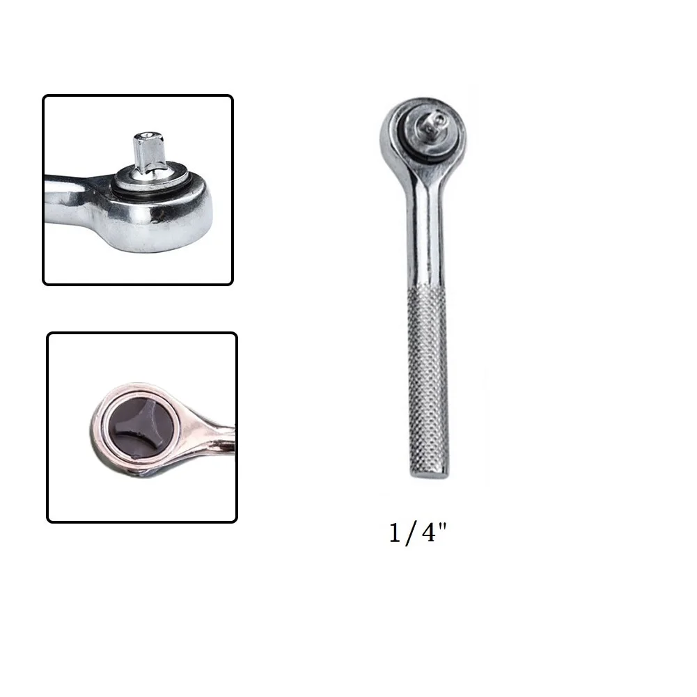 

1/4 3/8 1/2 High Torque Ratchet Wrench Socket Quick Release Square Head Spanner Screwdriver Bit Tool Ratchet Handle Wrench