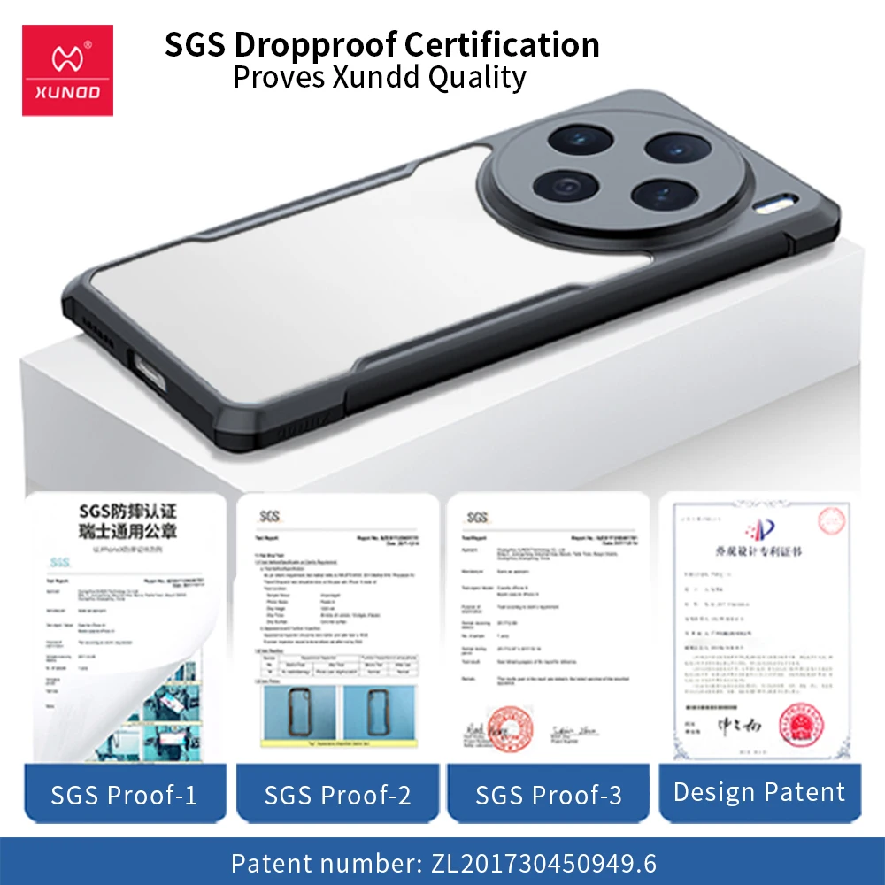 Xundd для VIVO 200 Pro X200 мини-чехол с подушкой безопасности противоударный корпус