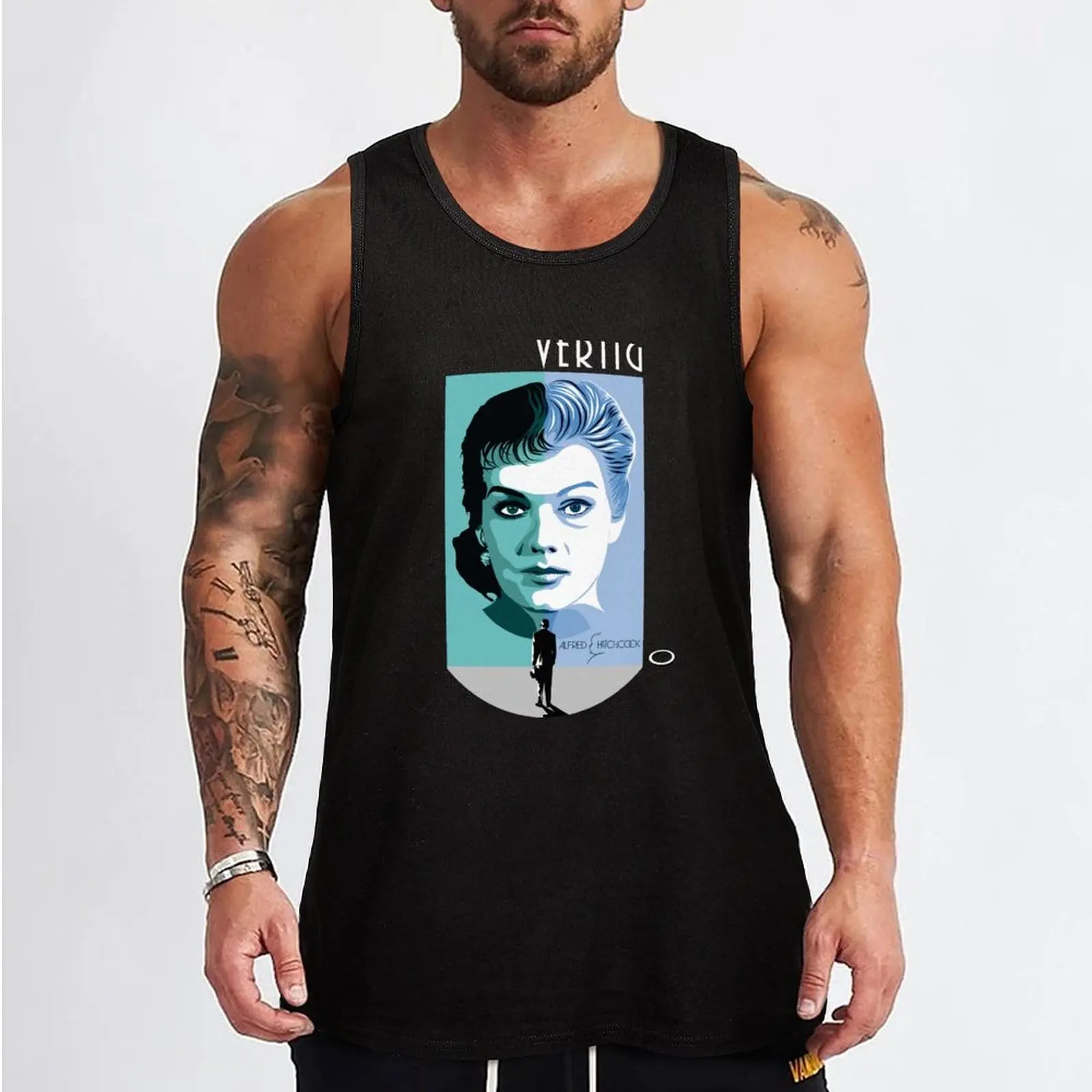 ALFRED HITCHCOCK VERTIGO Майка Мужская спортивная одежда для фитнеса