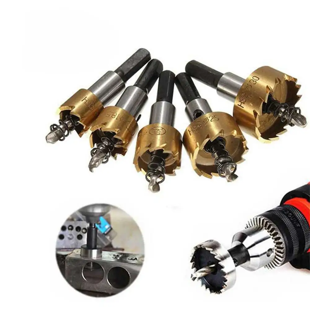 

5pcs Hss Hole Opener 15-30mm High-Precision Wear-Resistant Metal Sheet Punch Drill 15mm/17mm/18mm/23mm/30mm
