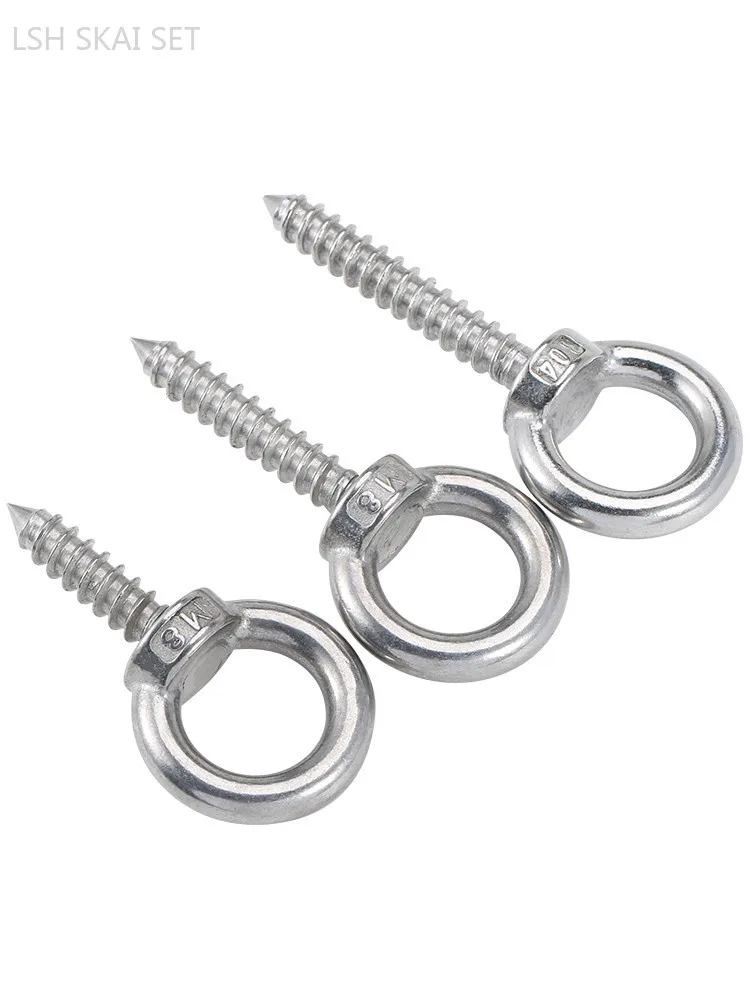 5/10 шт. подвесные кольцевые винты из нержавеющей стали 304 саморезы с кольцевым