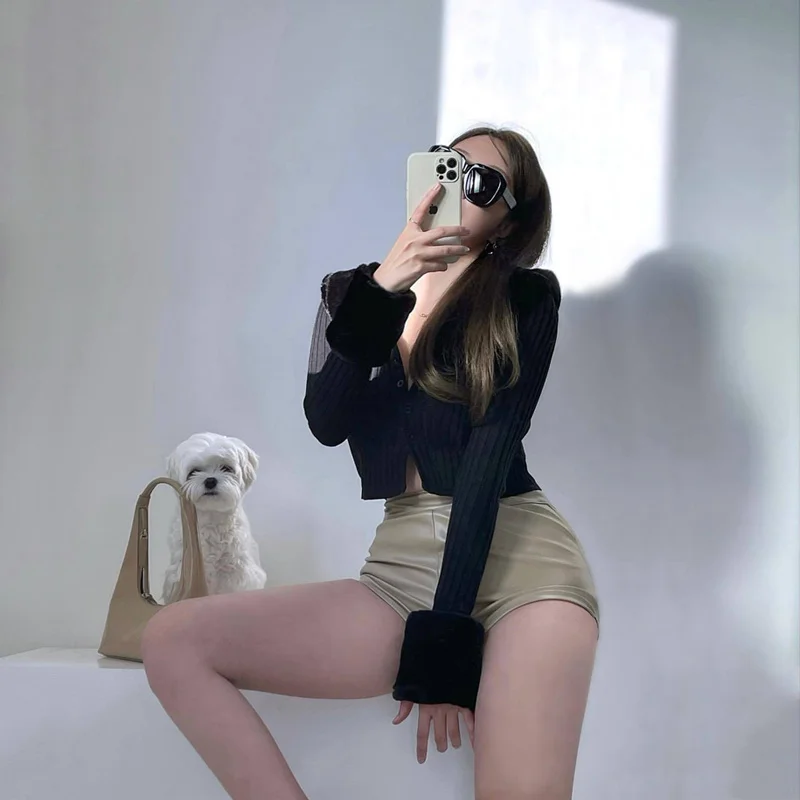 

Sexy Fashion High Kawaii Waist Design Wool V Neck Slim Knit Bear Bunny Sweater Women Korean Women Womens Tops 2CVO