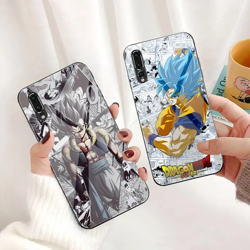 

Anime Comics Dragon Z Ball Son Goku DBZ Phone Case Tempered Glass For Huawei P30 P20 P10 lite honor 7A 8X 9 10 mate 20 Pro