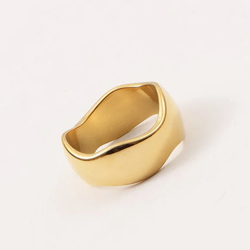 Высококачественное водонепроницаемое модное простое широкое кольцо из