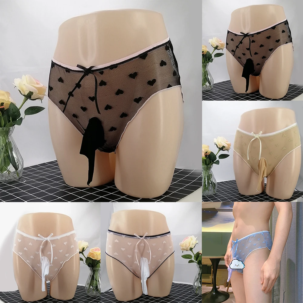 

All Seasons Cotton Fashion New Party Wedding Mens Underwear Briefs Sheer Shorts Sissy Panties Pouch Sexy Thongs