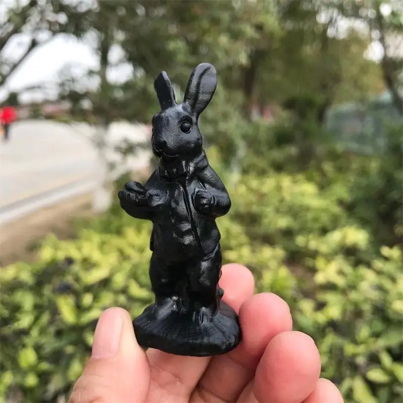 1 шт. статуэтка из натурального черного обсидиана 7 см