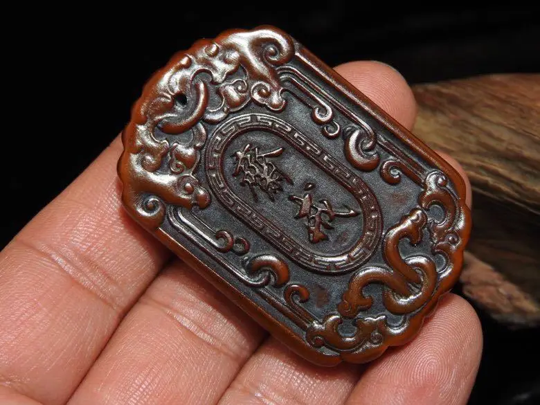 Ожерелье из коровьего рога с подвеской в стиле ретро