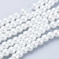 pandahall 3 4 6 8 10mm glass pearl beads round beads strand for jewelry necklace bracelet making diy hole 1mm