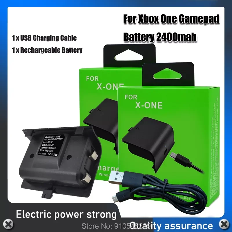 

2400mAh Ni-MH Rechargeable battery pack + USB Cable For XBOX ONE Controller Wireless Gamepad Joypad Replacement Batteries kits