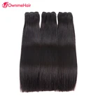 Кости прямые человеческие волосы пряди бразильских кости, прямые волосы для удлинения с колечками, 100% человеческие волосы супер двойные вытянутые волосы девственницы 3 пряди