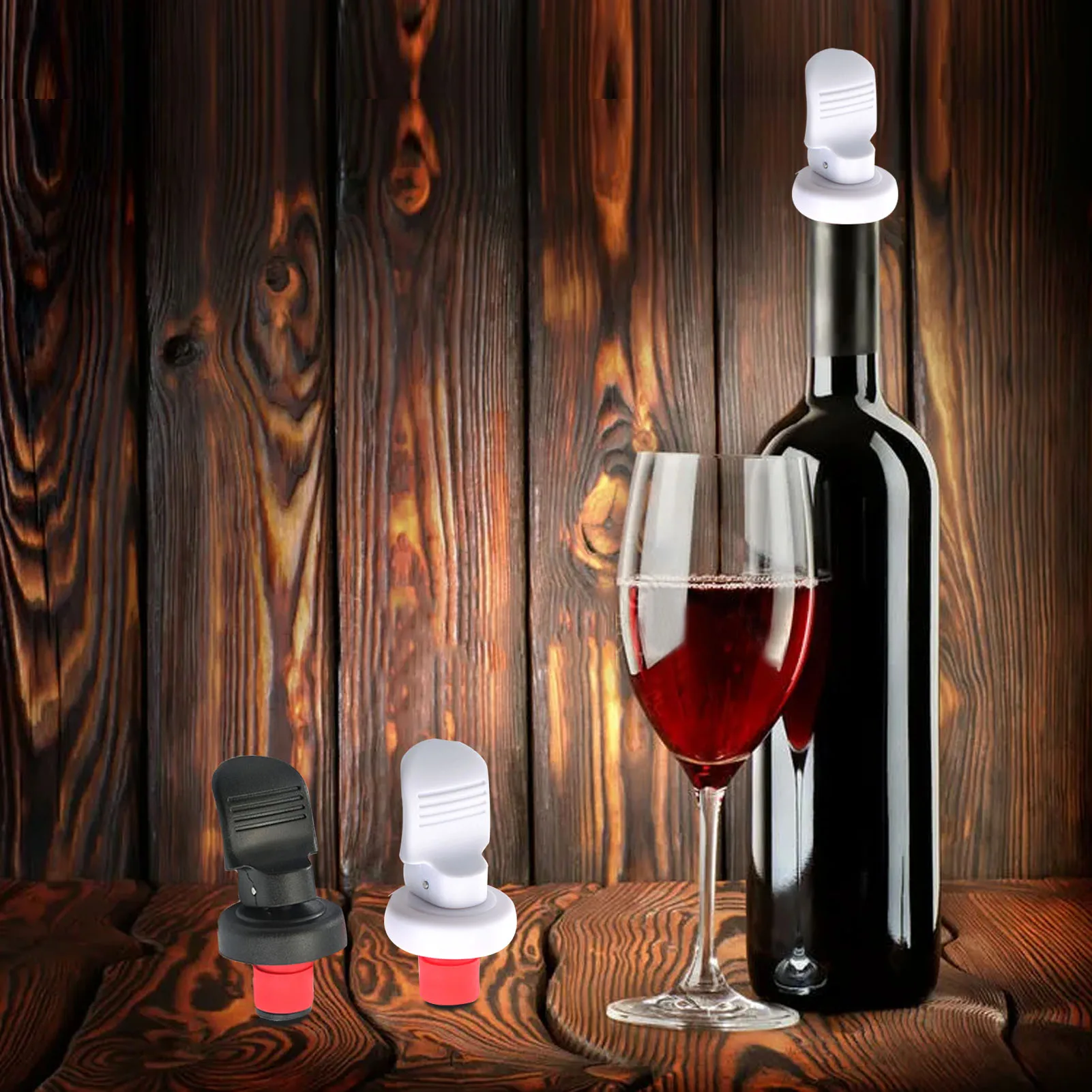 

Wine Saver Vacuum Stoppers Rubber Vacuum Sealed Stopper For Wine Bottles Leak-Free Red Wine Saver Air Vacuum Stoppers Rubber