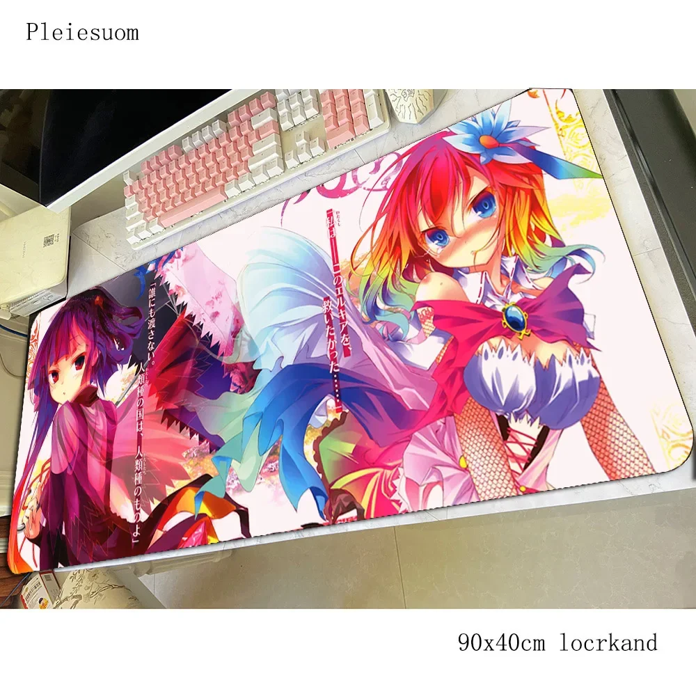 Фото Коврик для мыши No Game No Life, игровой коврик для мыши с массовым узором, 90x40 см, большой коврик для компьютерного геймера, бестселлер, защитные коврики для ноутбука и стола №2