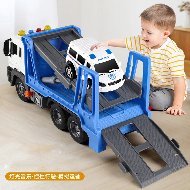 26cm Sound And Light Excavator Cement Mixer Diecast Engineering Vehicle Toy Car For Kids