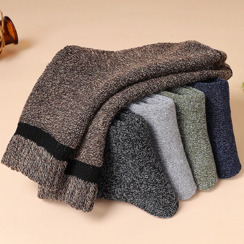 

Winter Warm Men's Socks Thick Breathable Casual Business Socks Cotton Male Slave Wool Rabbit Socks For Cold And Snow