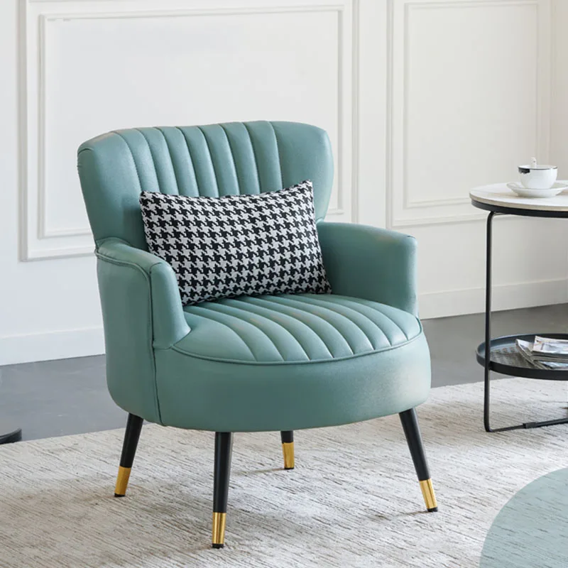 

Nordic Leather Chair Lounge Office Comfy Sofa Design Indoor Italian Mobile Floor Chairs Vanity Chaises De Salon Patio Furniture