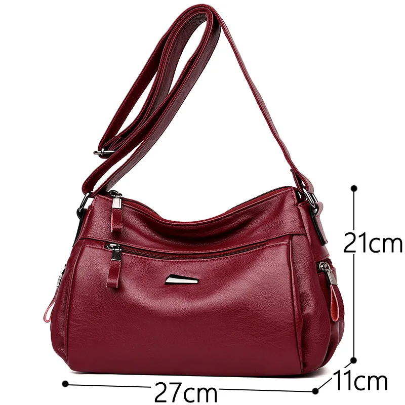 100% Genuine Leather Women Handbags 2023 New Luxury Crossbody Messenger Bag Ladies Shoulder Bag Sac A Main Femme High Quality