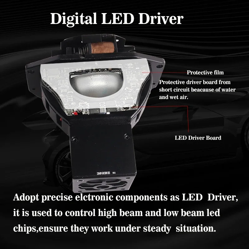 Линзы LKA с синим покрытием 3 0 дюйма 5500 к 150 Вт 12 В