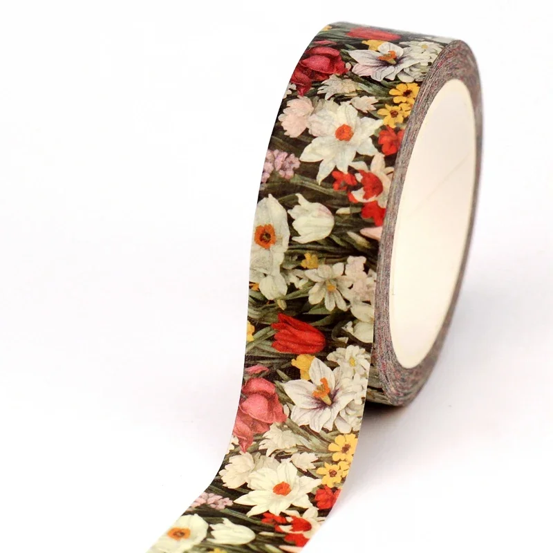 

GREATHOPE WASHI TAPE ленточка для скрапбукинга белая с красными цветами