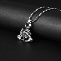 metal new scorpion necklace european and american punk personalized hip hop mens and womens internet famous and vintage trendy