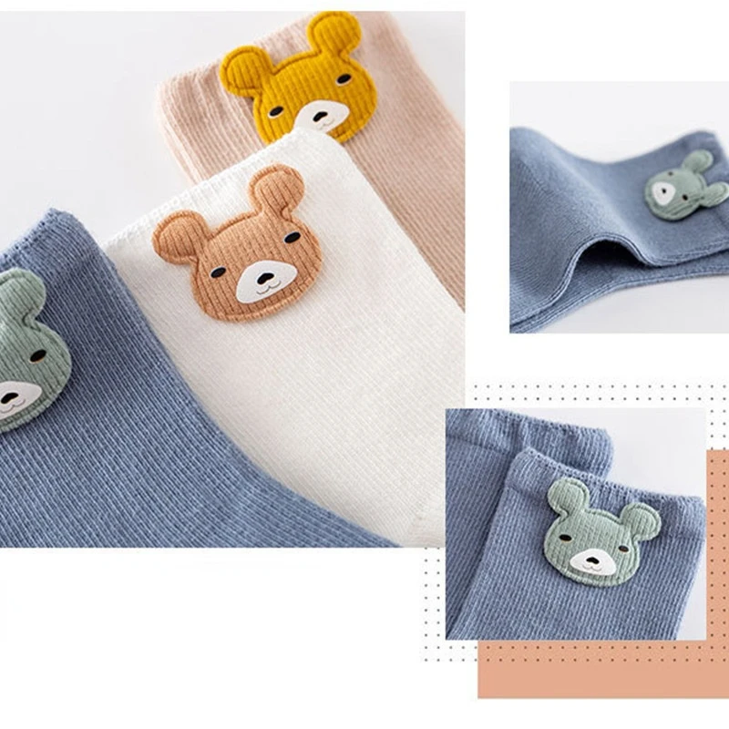 5Pairs Cotton Kids Socks Socks For Baby Girls Cute Cartoon Newborn Toddler Socks Casual Sport Boys Socks 0-12 Year Unisex Socks