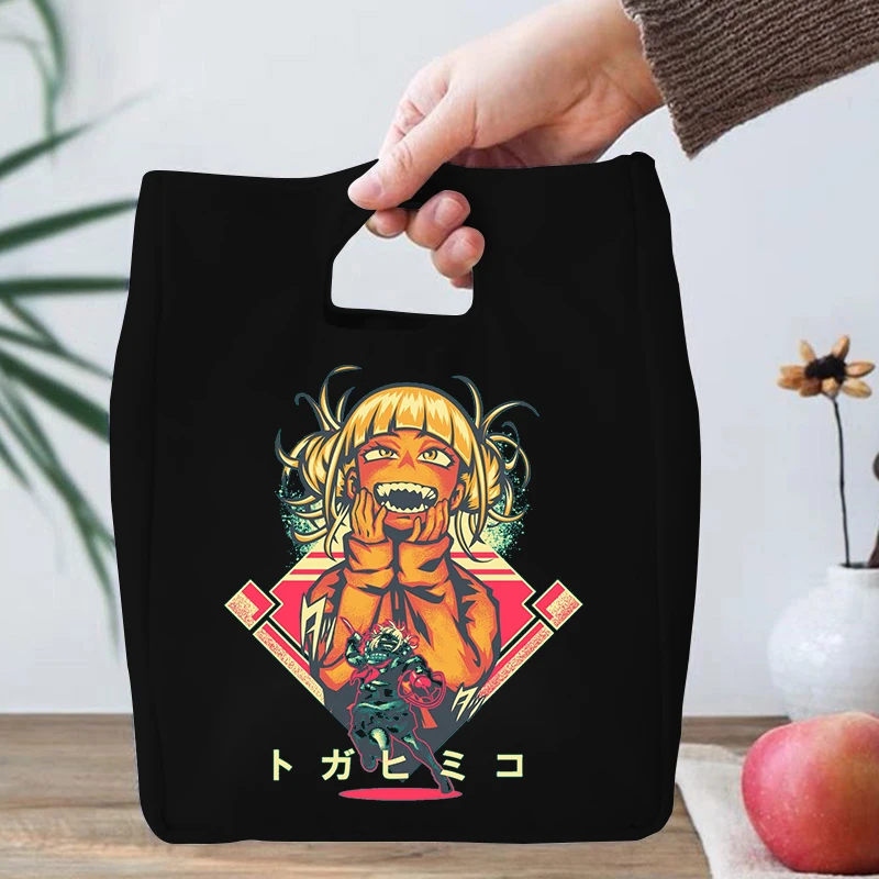 

Сумка для ланча Toga V2, парусиновая сумка для обеда, модная детская сумка-тоут с Бенто-боксом, термальные сумки My Hero моя геройская Академия V2, п...